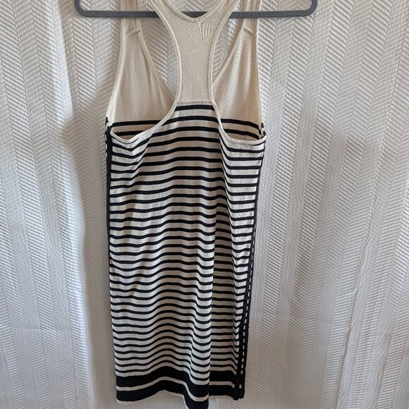 Rag & Bone Cream & Black Striped Knit Tank Dress 100% Cotton Small to Medium - Picture 5 of 13